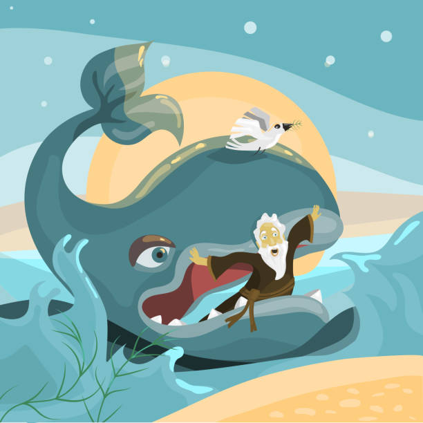 Jonah And The Whale Câu Chuyện Kinh Thánh Hình minh họa Sẵn có - Tải xuống  Hình ảnh Ngay bây giờ - Kinh thánh, Cá, Kể chuyện - Đọc - iStock