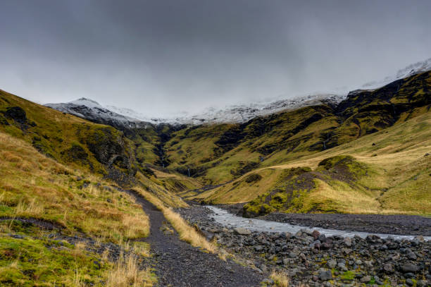 istock Iceland nature view with meadows and water 871273348