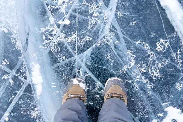 istock ice and cracks on the surface of Lake Baikal 871274212