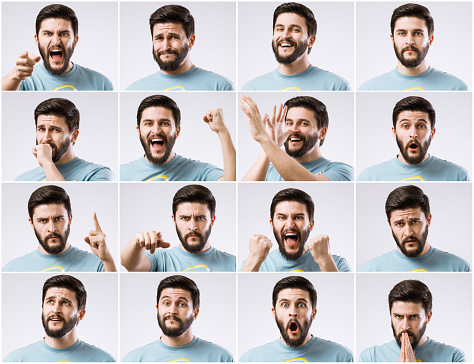 Set facial de las emociones photo