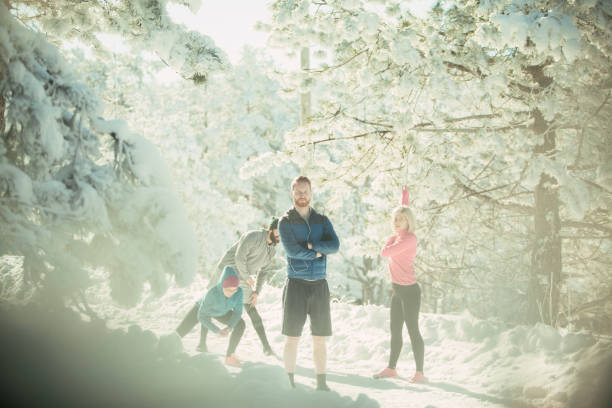 istock Winter break from running on snowy mountain peak 871289058