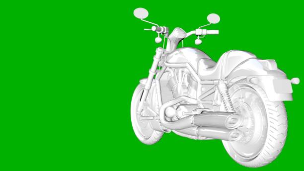 istock isolated white 3d rendering of a motor on a green background 871292060