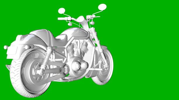 istock isolated white 3d rendering of a motor on a green background 871292172