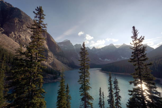 Lac Moraine, Alberta, Canada stock photo