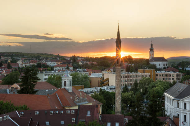 istock The Eger Minaret at sunset, Hungary 871292920