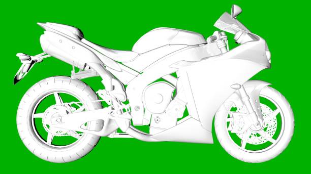 istock isolated white 3d rendering of a motor on a green background 871296516