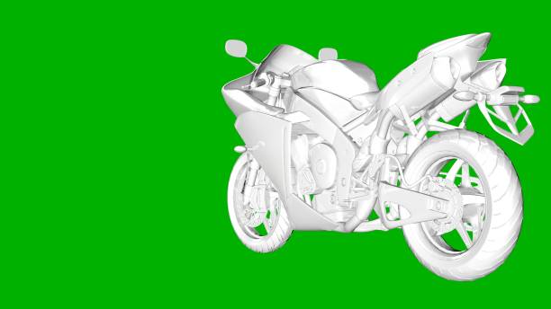 istock isolated white 3d rendering of a motor on a green background 871296634