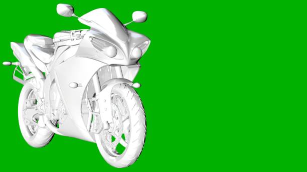 istock isolated white 3d rendering of a motor on a green background 871296692