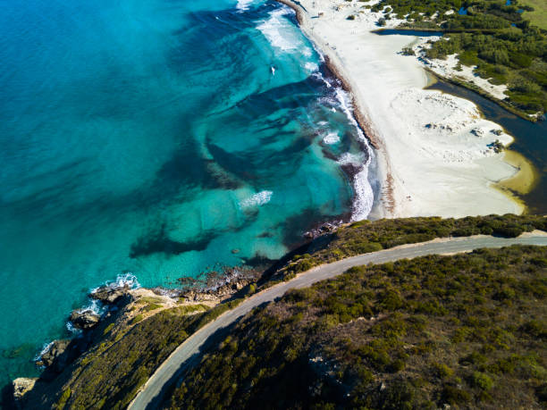 belle plage en corse, plage de l’ostriconi - balagne photos et images de collection