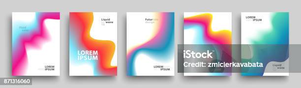 Modern Covers Template Design Set Of Trendy Abstract Gradient Shapes For Presentation Magazines Flyers Annual Reports Posters And Business Cards Stock Illustration - Download Image Now