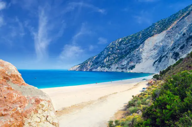 Photo of Myrtos beach, Kefalonia island, Greece