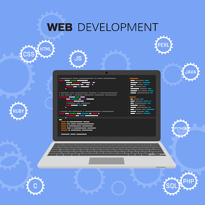 Web Development Infographic Programming And Coding Concept Stock ...