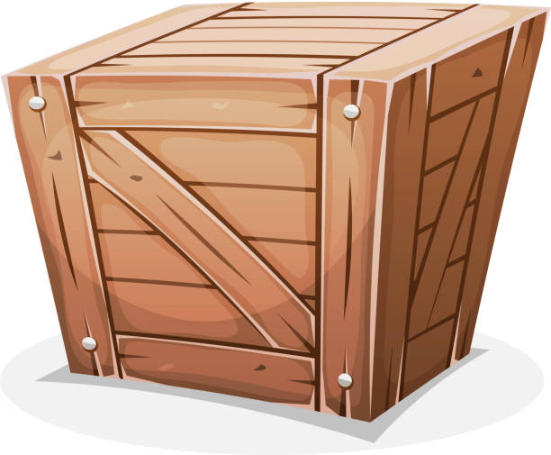 Caja de madera - ilustración de arte vectorial