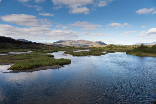 View of lakes at Thingvellir national park, Iceland