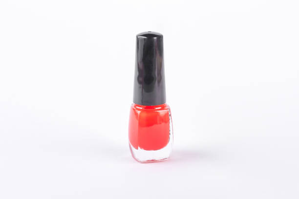 istock Red nail polish on white background. 871327052
