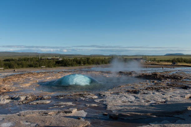 istock Geyser eruption, stokkur Iceland 871327202