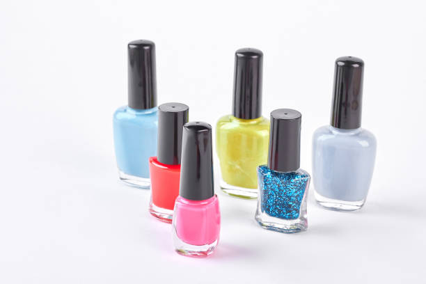 istock Bottles with colored nail polish. 871327224
