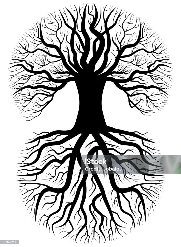 Tree Silhouette Vector illustration of a Tree Silhouette Origins stock vector