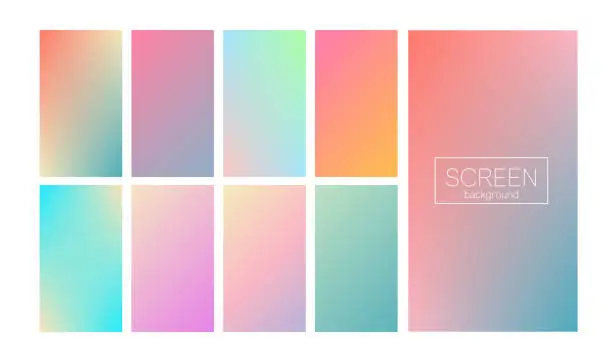 Vector illustration of Modern gradient set abstract background