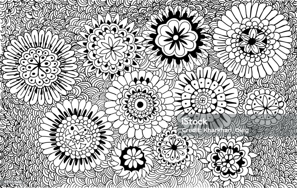 Pattern Color Drawings Hand Drawn Patterns For Coloring Stock Illustration - Download Image ...