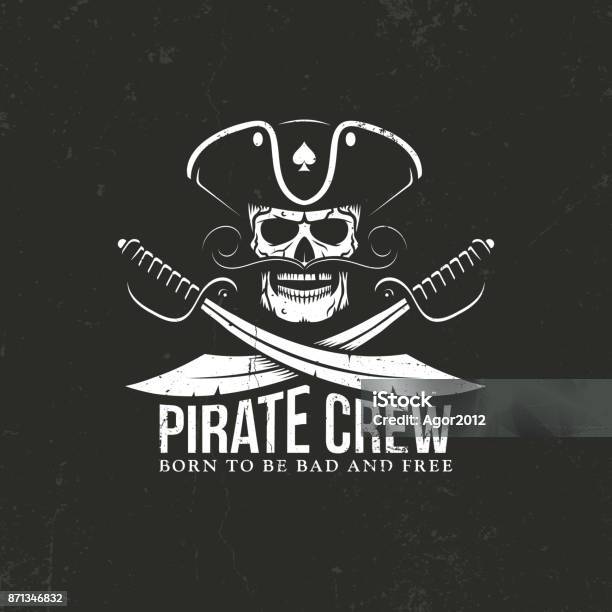 Pirates Crew Stock Illustration - Download Image Now - Pirate - Criminal, Pirate Flag, Sword