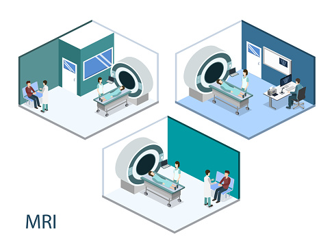 Mri Isometric Isometric 3d Vector Illustration Mri Scanner For Patients Stock ...