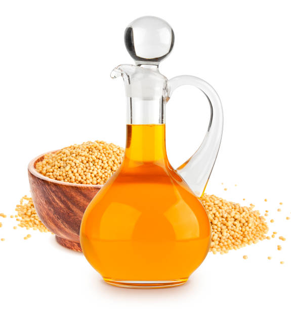 istock Mustard oil isolated on white background 871349656