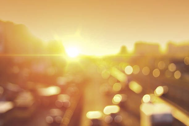istock Beautiful sunset city bokeh. 871351740