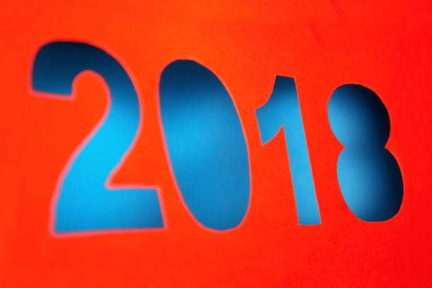 istock 2018 new year cut from red paper 871366474