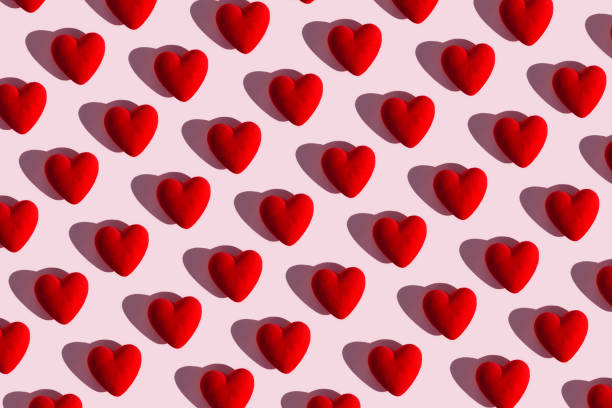 istock Red  heart on pink background 871369916
