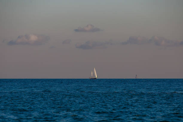 A boat in the ocean in Miami, Florida.
