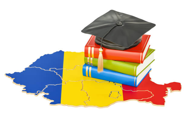 istock Education in Romania concept, 3D rendering isolated on white background 871381106
