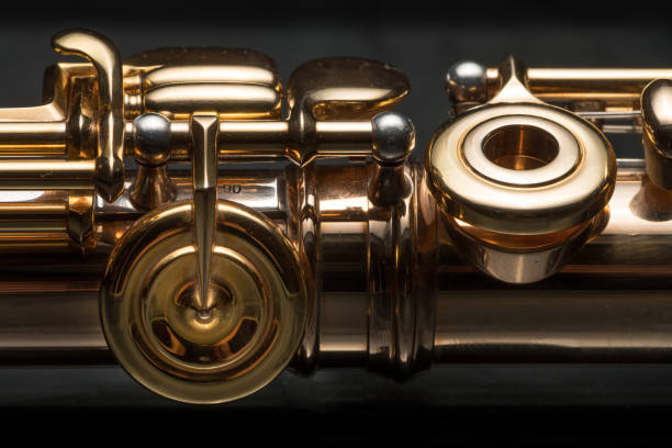 istock Details, keys of a golden flute 871410162