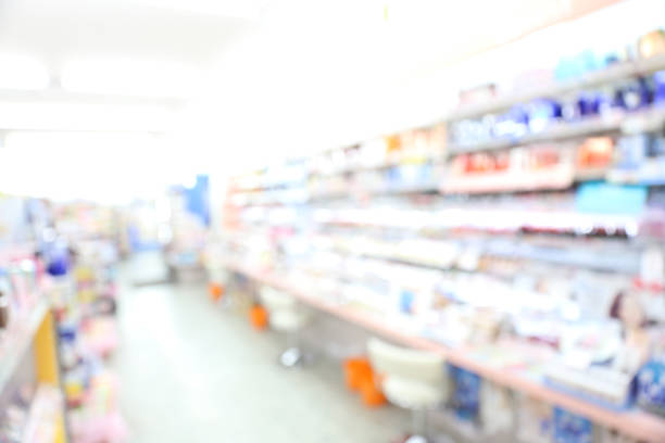 istock Supermarket blur background with bokeh, Miscellaneous Product shelf 871413990