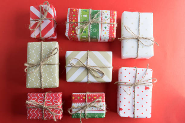 istock top view of various gift boxes on red table 871417912