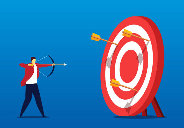 illustrations, cliparts, dessins animés et icônes de objectif de la cible - target dart business shooting