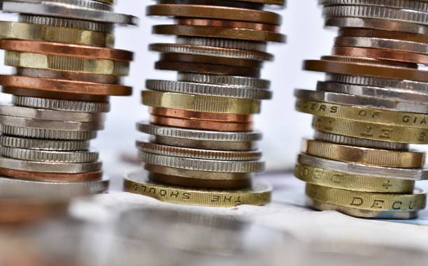 Close-up/Macro Study of British Coins