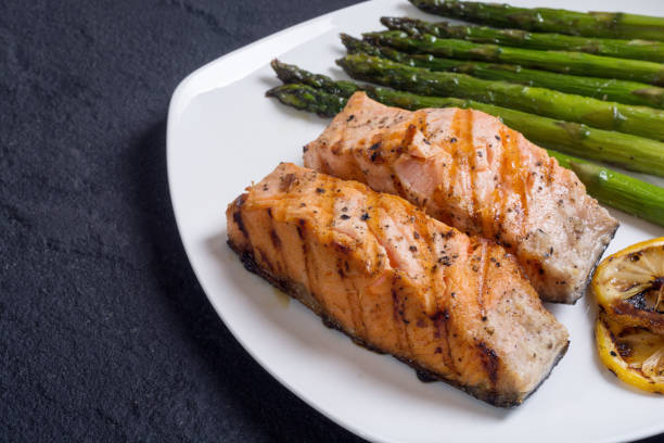Fillet of grilled salmon