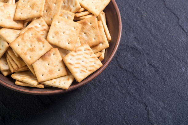 istock Homemade crackers in bowl 871428448