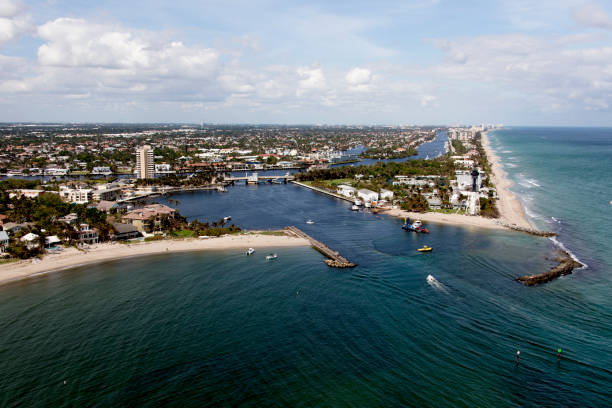 istock Aerial view of Hillsboro inlet 871434484
