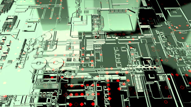 Abstract background electronics future concept. 3D render