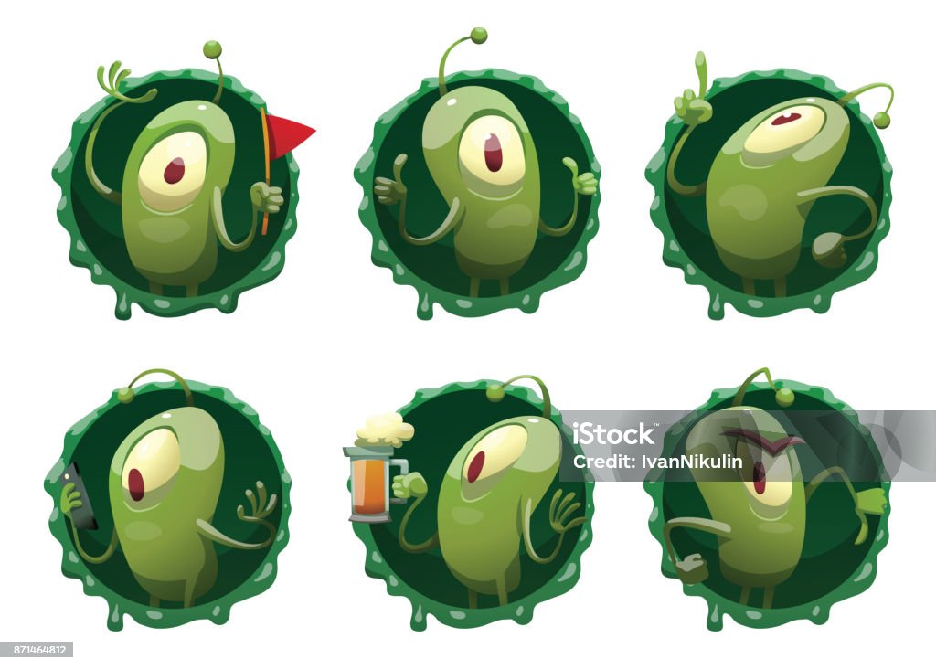 Set Of Round Frames With Funny Green Microbes New Stock Illustration - Download Image Now - Alien, Animal, Animal Antenna - iStock Set Of Round Frames With Funny Green Microbes New Stock Illustration - Download Image Now - Alien, Animal, Animal Antenna - iStock