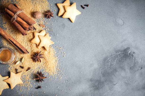 istock Christmas background with spices and cookies 871471510