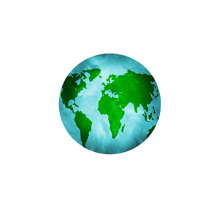 3D rendering Earth globe with plasticine texture