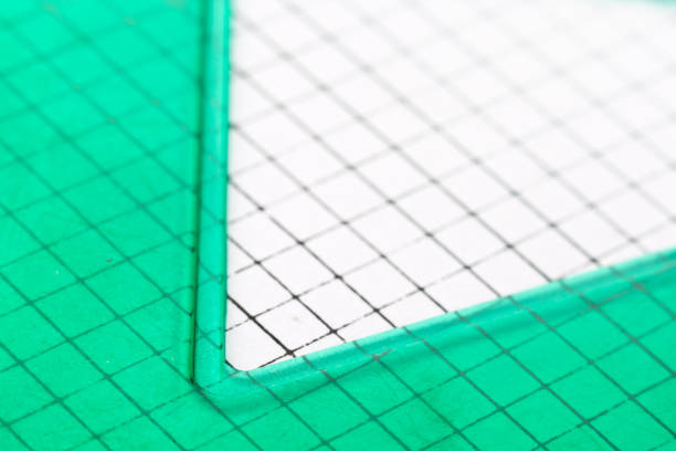 istock Macro of part of green plastic set square 871482658