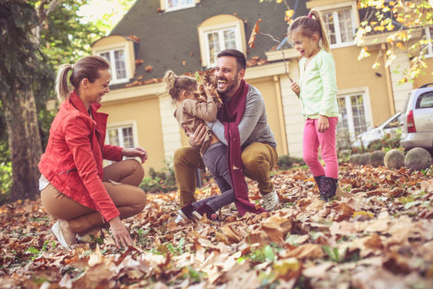 istock Happy family playing outside. 871483912
