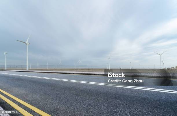 Wind Turbines In West China Stock Photo - Download Image Now - Qinghai Province, Wind, Asia