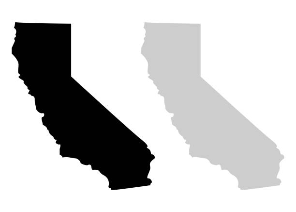 Territory of California. White background Territory of California. White background california illustrations stock illustrations