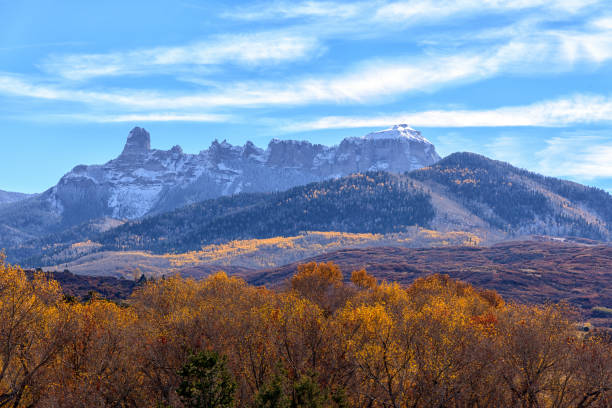 istock View of Courthouse Range near Ridgway, Colorado in fall 871499078