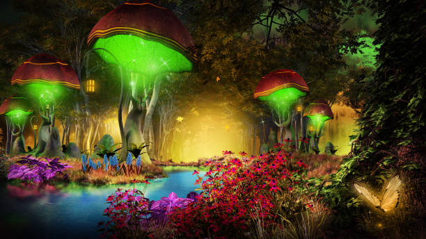 istock Fantasy mushrooms in the forest 871504846